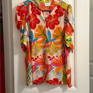 Adrienne Floral Button-Up Blouse